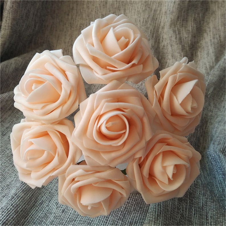 Blush Pink Flowers Artificial Wedding Flowers 100 Roses For | Etsy