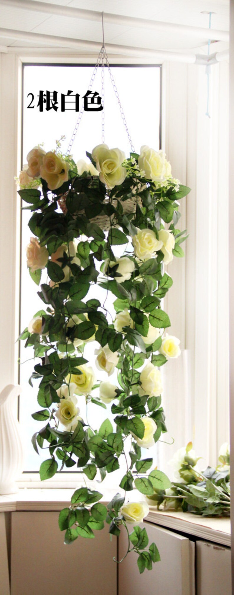 Artificial Silk Rose Garland Flower Vine Wedding Arch Flowers Etsy