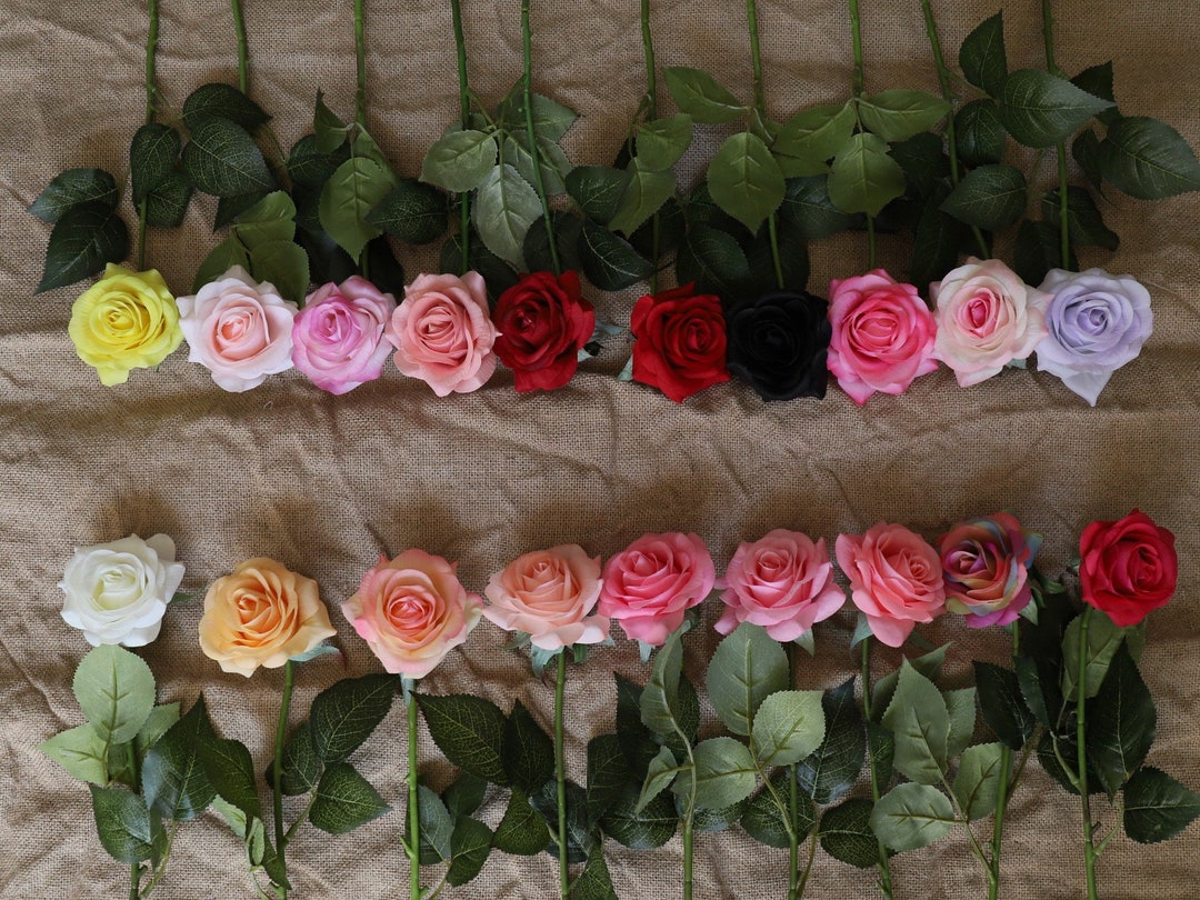 Fake Flowers Look Like Real Latex Real Touch Roses 10 Stems for Home