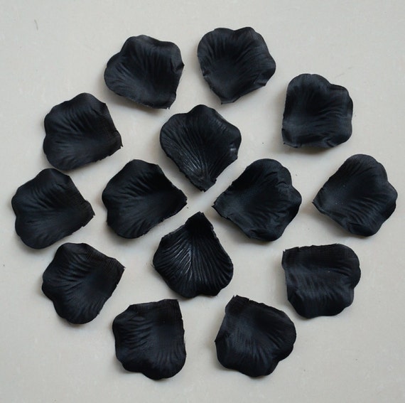 1000 pcs Black Rose Petals Silk Rose Petals Black Flower Petals For Wedding  Birthday Party Decoration Aisle Decor Confetti HB-LX-011