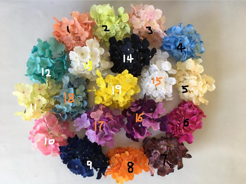 Silk Hydrangea Flower Heads Wholesale Artificial Hydrangea Etsy