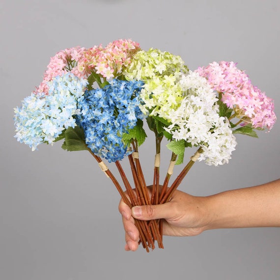 Mini Silk Hydrangea Small Fake Flowers for Floral Arrangement