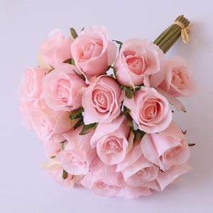 Silk Rose Bouquet Artificial Flower Bunch Wedding/Home/Decorations/Arrangement/Gift DY-20T image 3