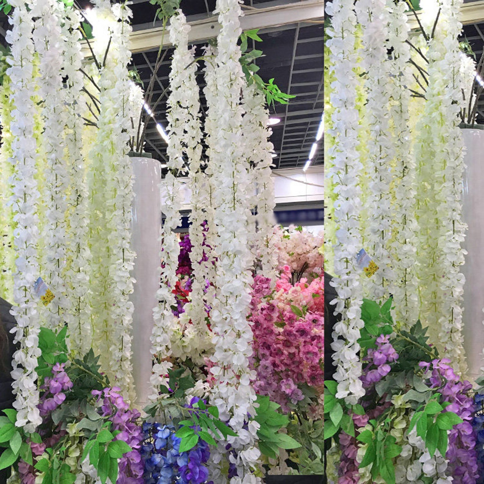 5pcs Artificial Silk Wisteria Home Garden Hanging Flowers Etsy