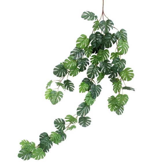 Hanging Plants Artificial Monstera Deliciosa Leaf Garland Fake