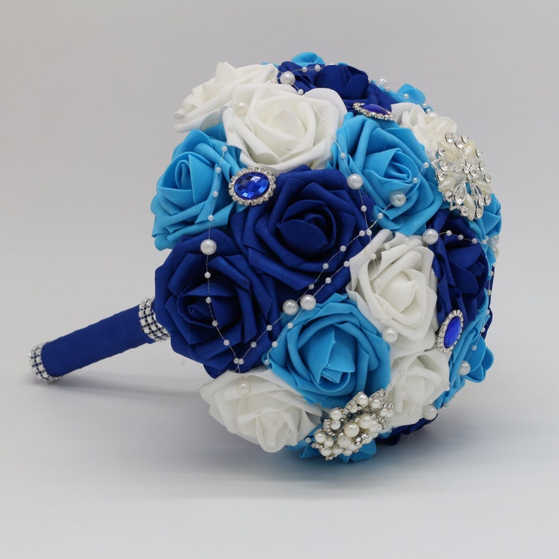 Royal Blue Wedding Bouquets