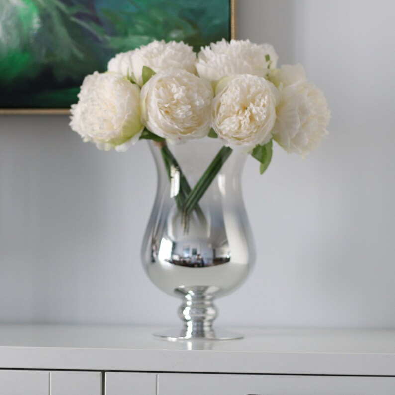Silk Peony Bouquet Quality Wedding Flowers 5 Heads Artificial - Etsy