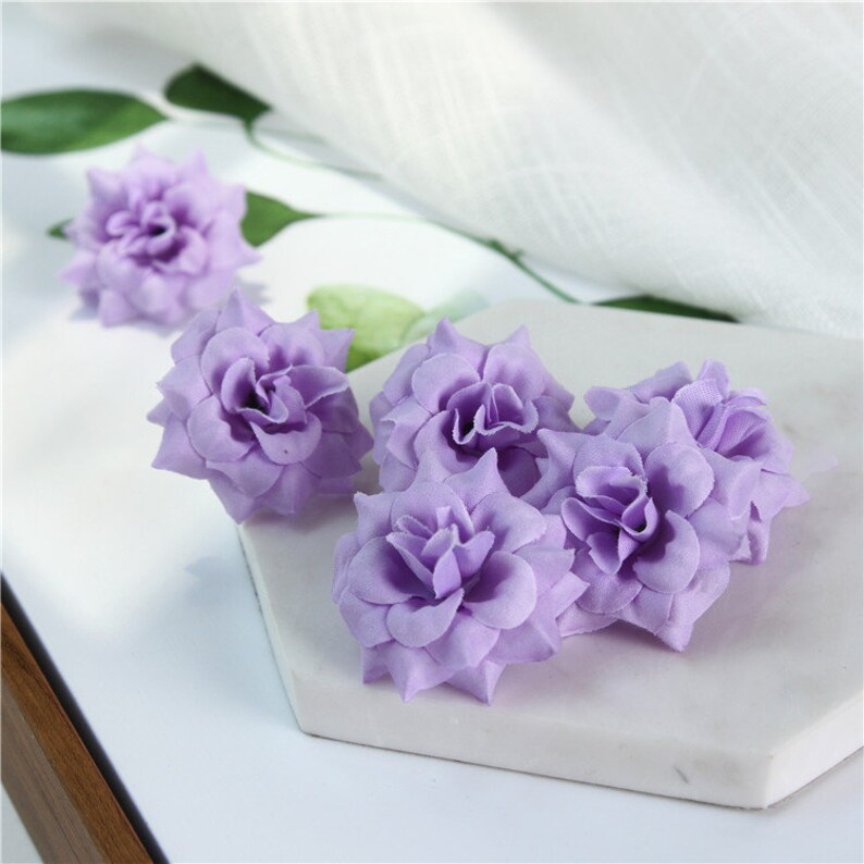 Craft Flowers Bulk Artificial Fabric Flowers 100 pcs Spa Blue Etsy