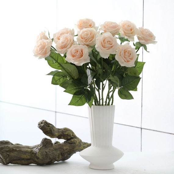 Real Touch Rose Peach Wedding Flowers Realistici fiori finti per la casa Decorazioni  per matrimoni Centrotavola per cerimonie Fiore per ricevimento HD1811-03 -   Italia