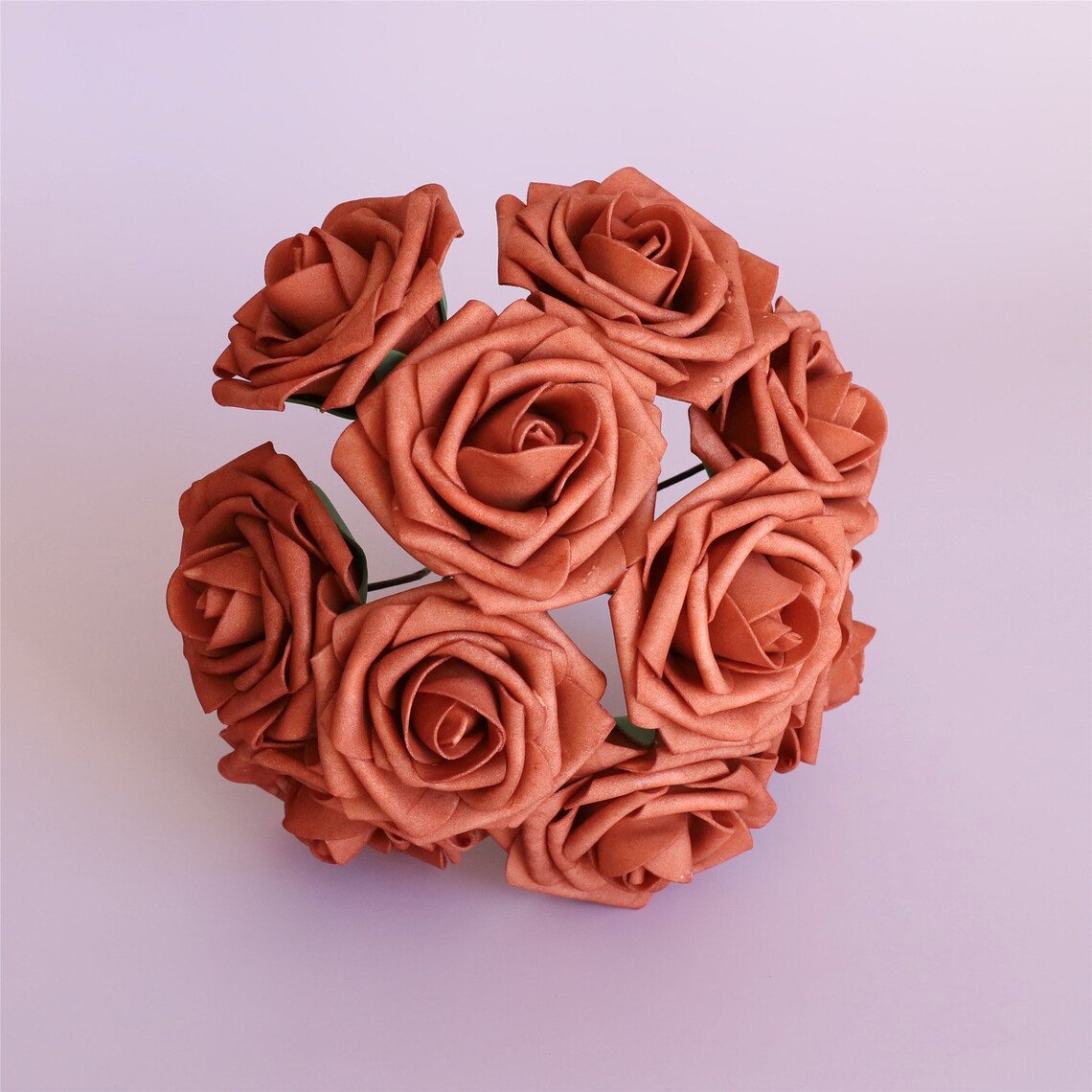 Burnt Orange Flowers Artificial Rose Flowers Bulk Fake Etsy