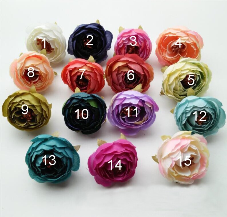 Wholesale Silk Peony Flower Heads 300 Flowers Quality Silk Etsy