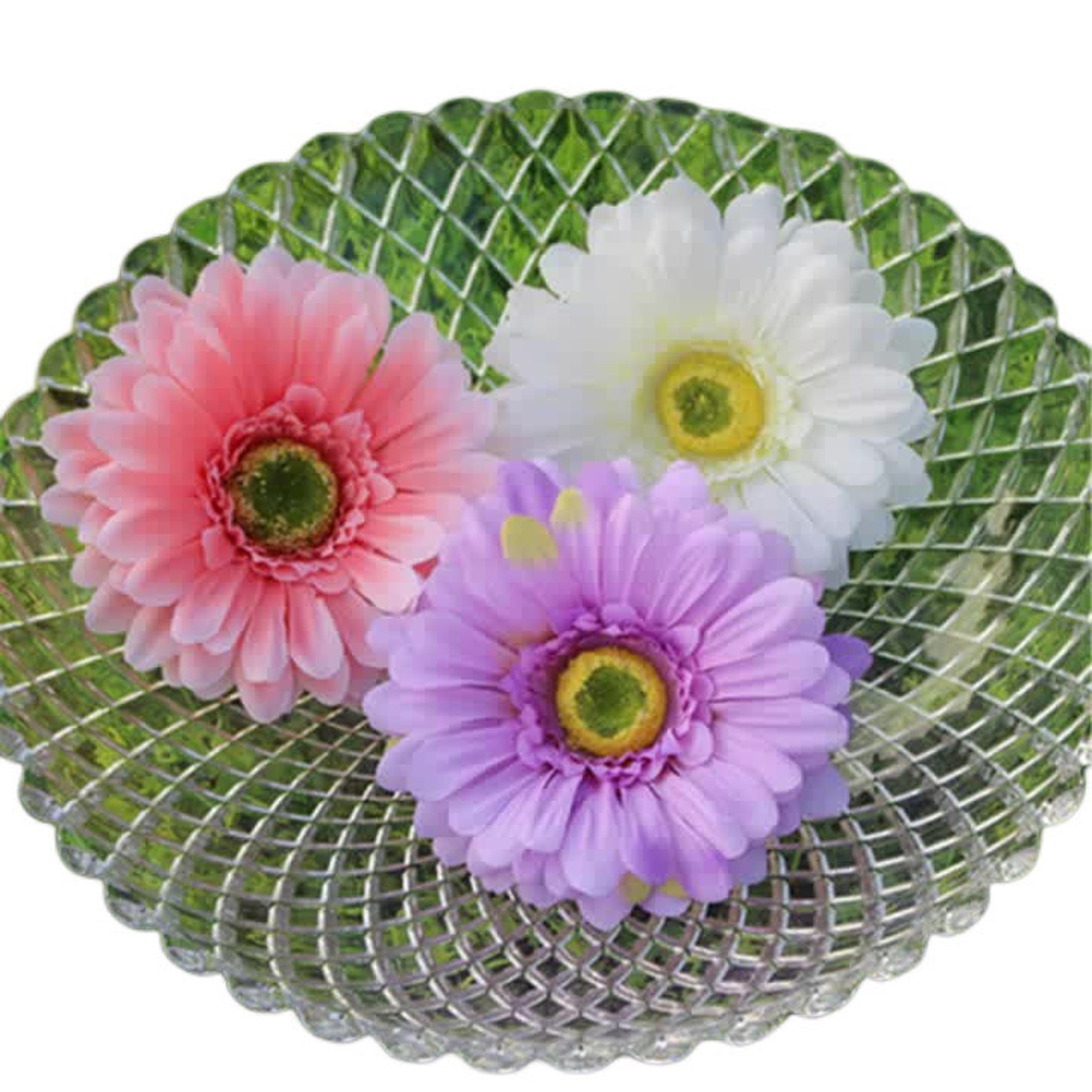 Artificial Flower Heads Bulk Flowers Silk Gerbera Daisy 100 Etsy