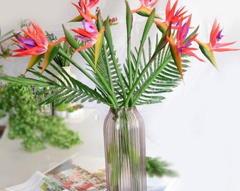 Bird Of Paradise Real Touch Flowers 5 Stems Bird Of Paradise Wedding Flowers Centerpieces Home Decor Bridal Bouquet YB-5265