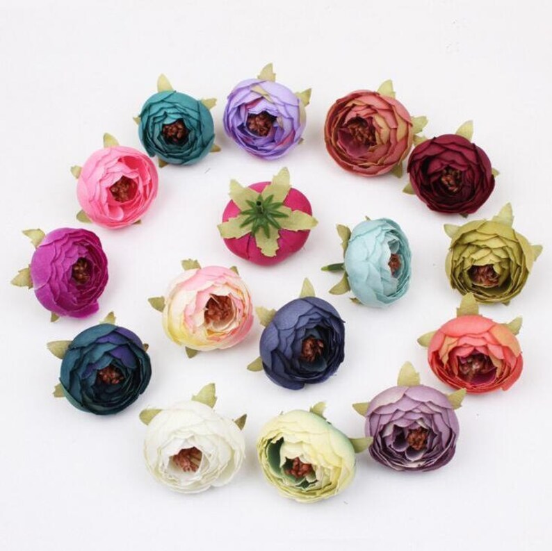 Wholesale Silk Peony Flower Heads 300 Flowers Quality Silk Etsy