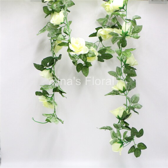 Cream White 45" Wedding Arch Silk Flowers Table Runner Decor Centerpiece Garland 