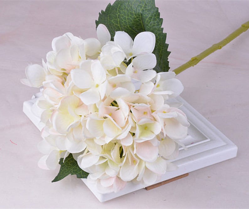 Light Pink Flowers Artificial Silk Hydrangea 10 Flowers Pink Etsy