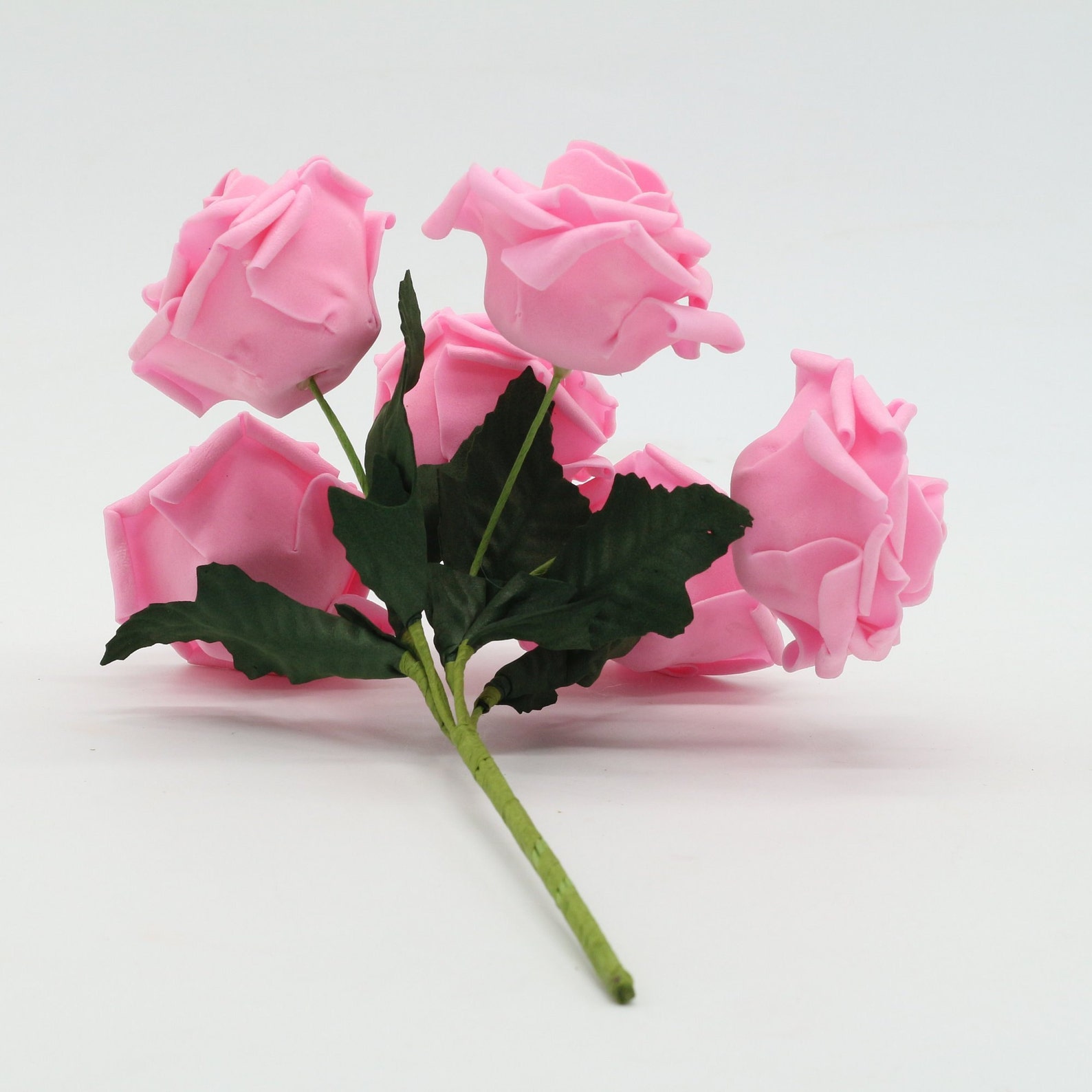 Bulk Fake Flowers Baby Pink Foam Roses Artificial Flowers 12 Etsy