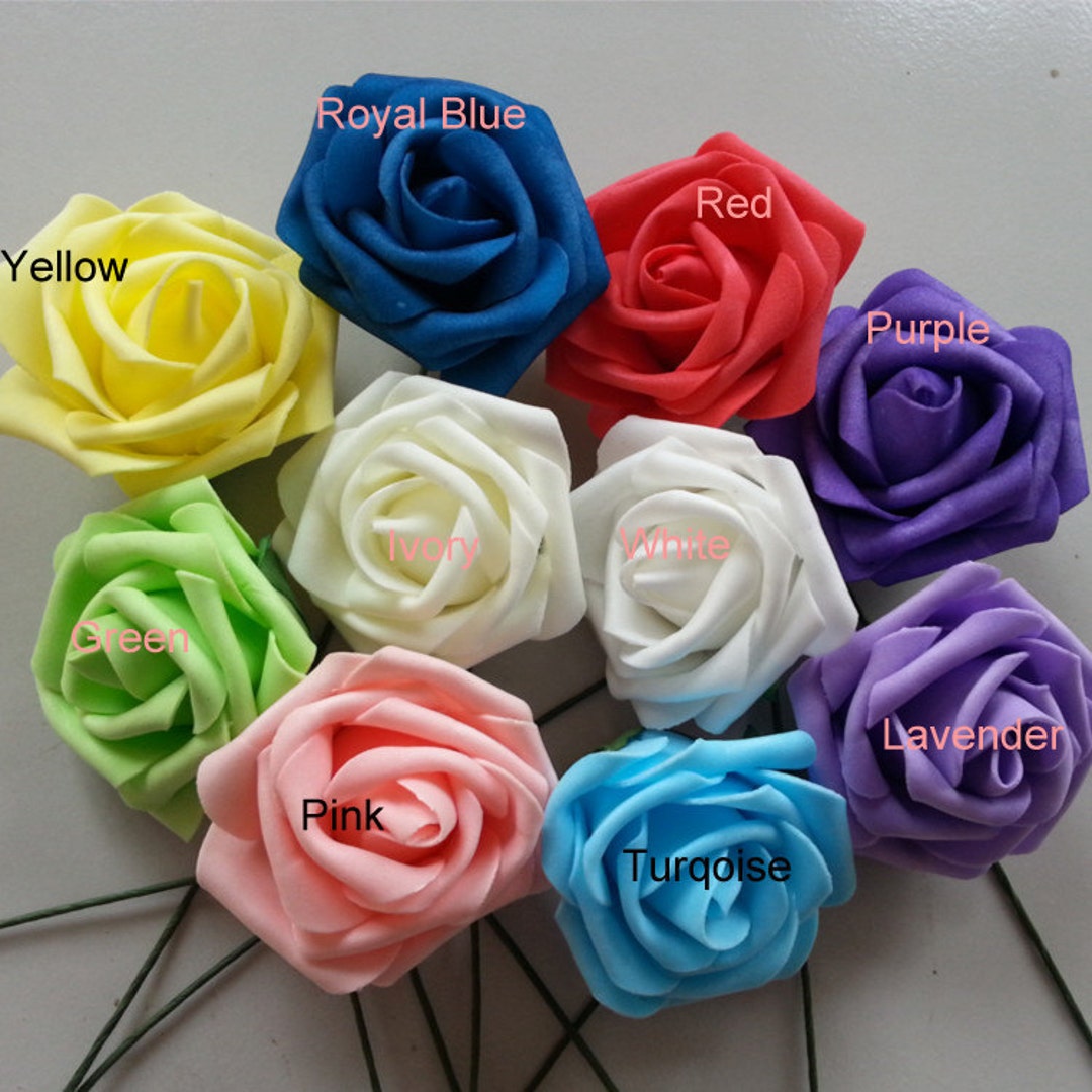 Fake Flowers in Bulk Foam Roses Artificial Flowers 3 for Etsy