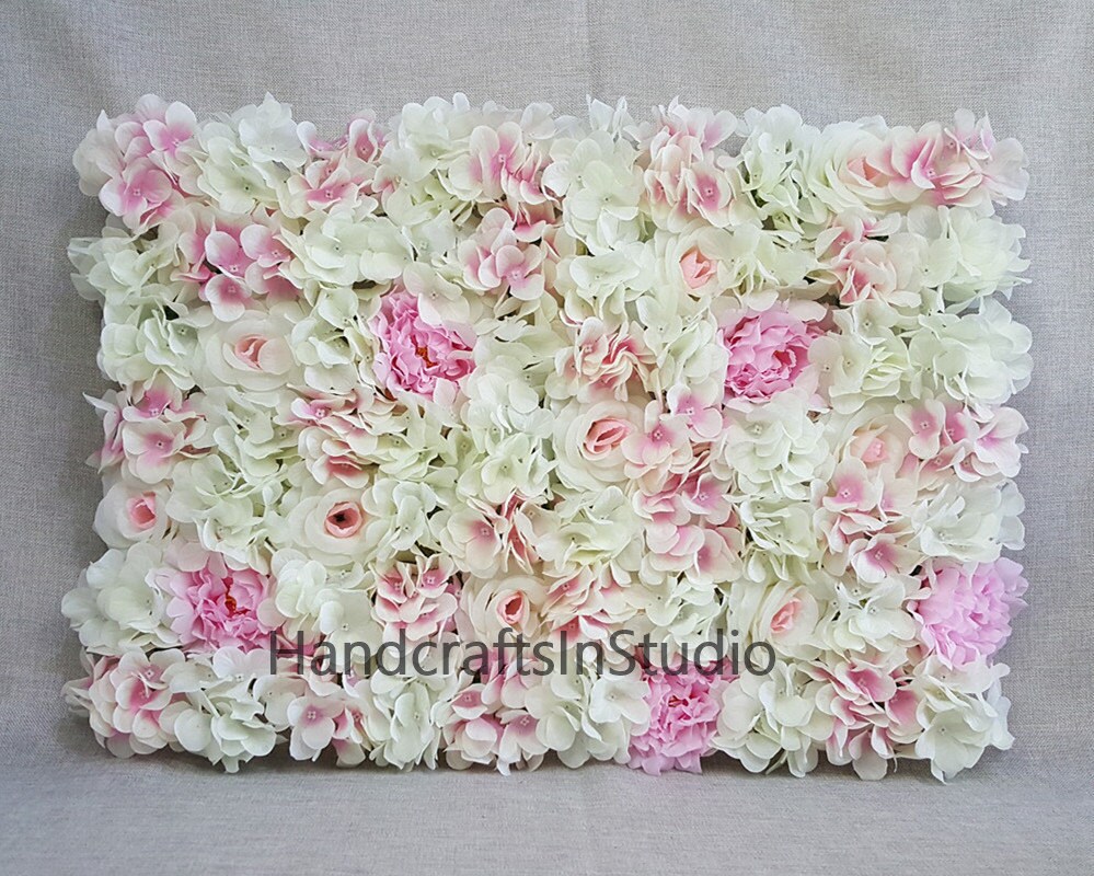 Wedding Flower Wall Backdrops Silk Hydrangea Peony Roses Etsy