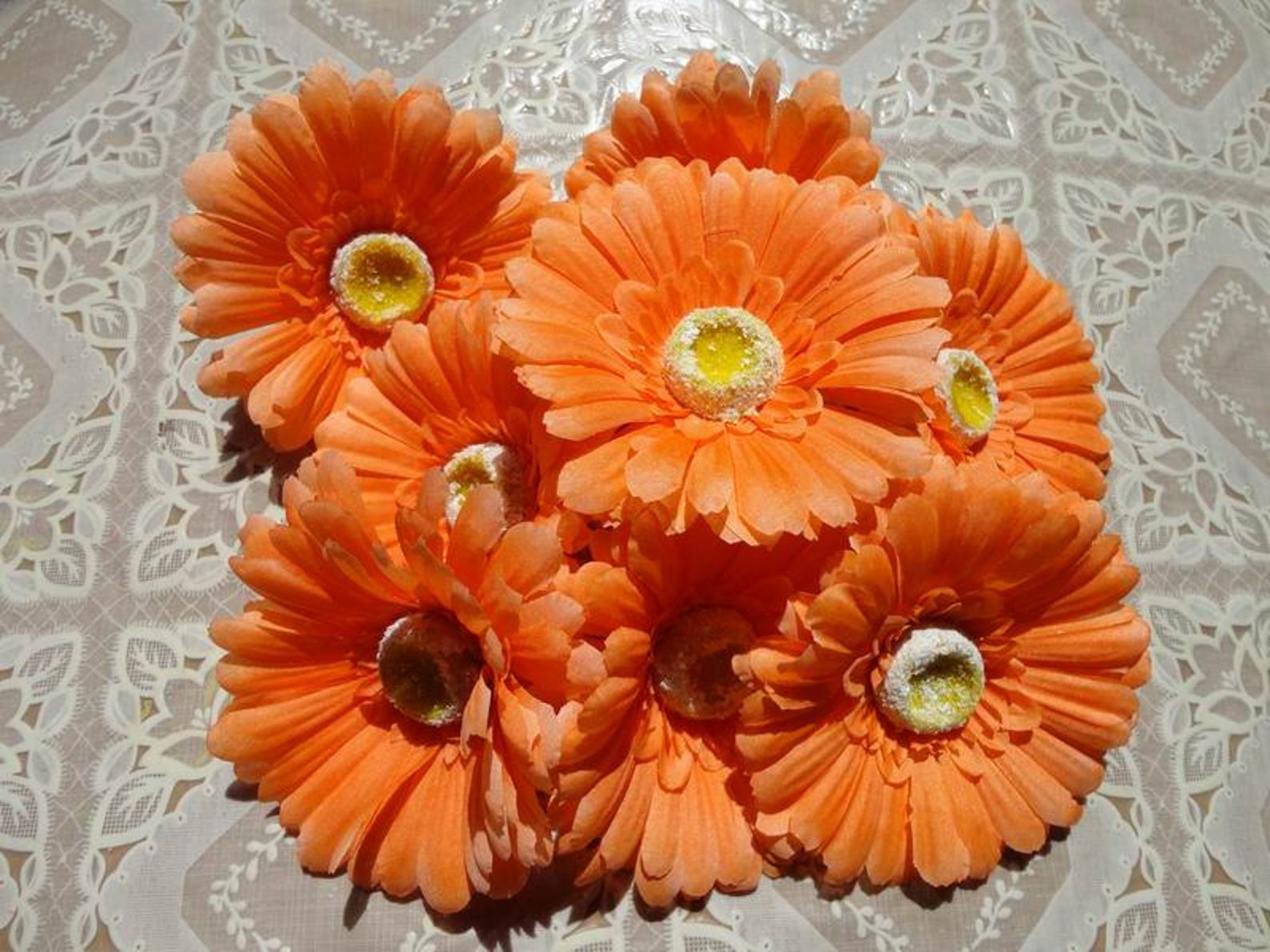 Silk Gerbera Daisy Artificial Flower Heads Fake Daisy 10 Etsy