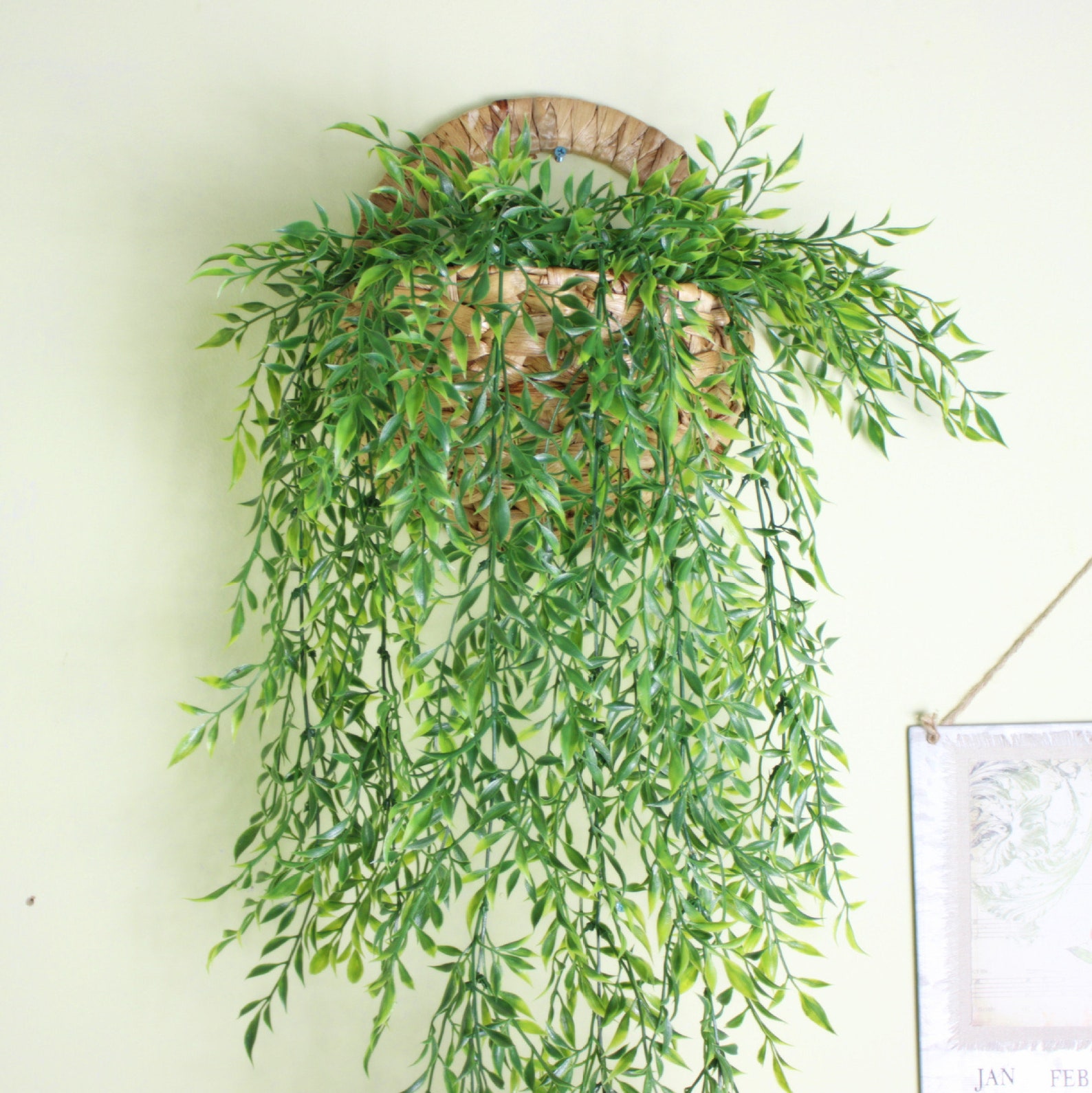 Artificial Hanging Plants Home Wall Decor Plastic Plant Etsy