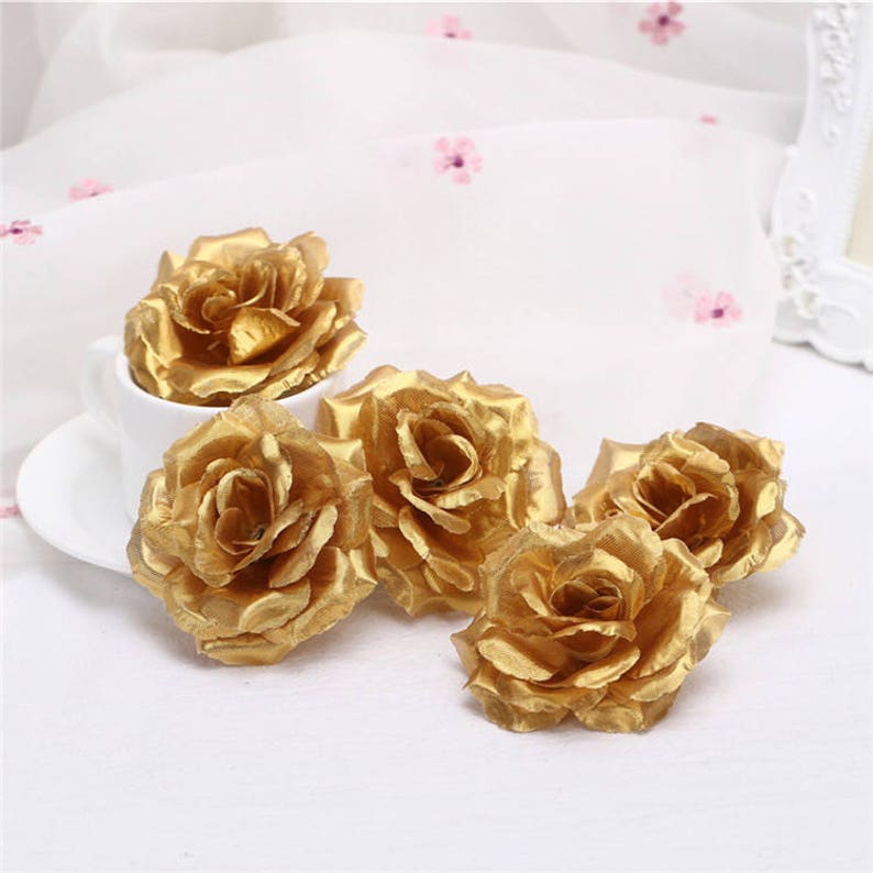 Wholesale Silk Flower Heads Artificial Rose Heads 3 Inches 100 Etsy