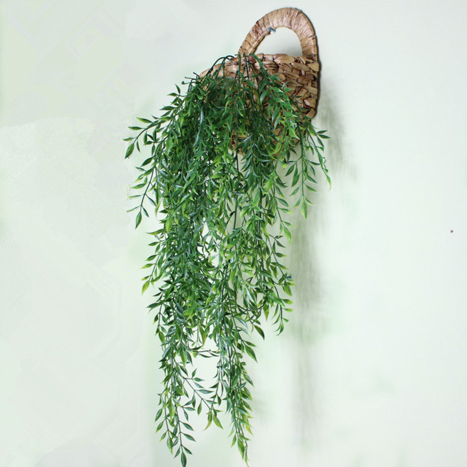 Artificial Hanging Plants Home Wall Decor Plastic Plant Etsy