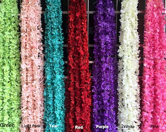 Wedding Wisteria Flower Backdrops Artificial Hanging Flowers For Wedding Arch Ceremony Decor Silk Wisteria 2 Meters x 10 Strands MGT-031