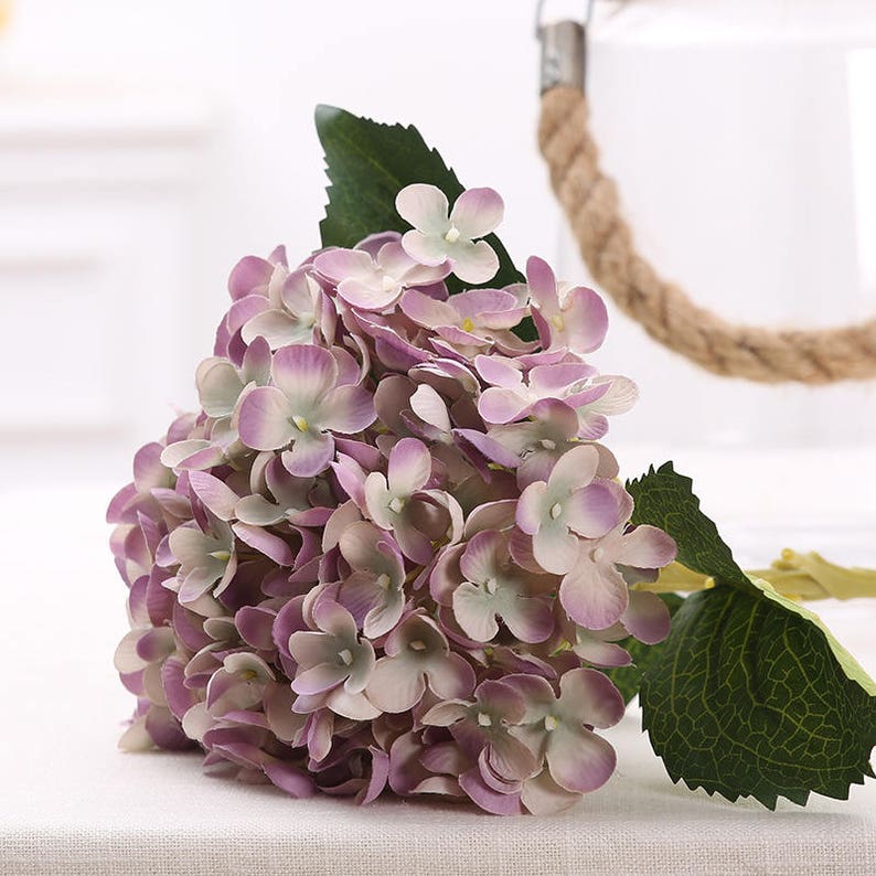 Faux Hydrangea Flowers Artificial Silk Hydrangea Wedding Etsy