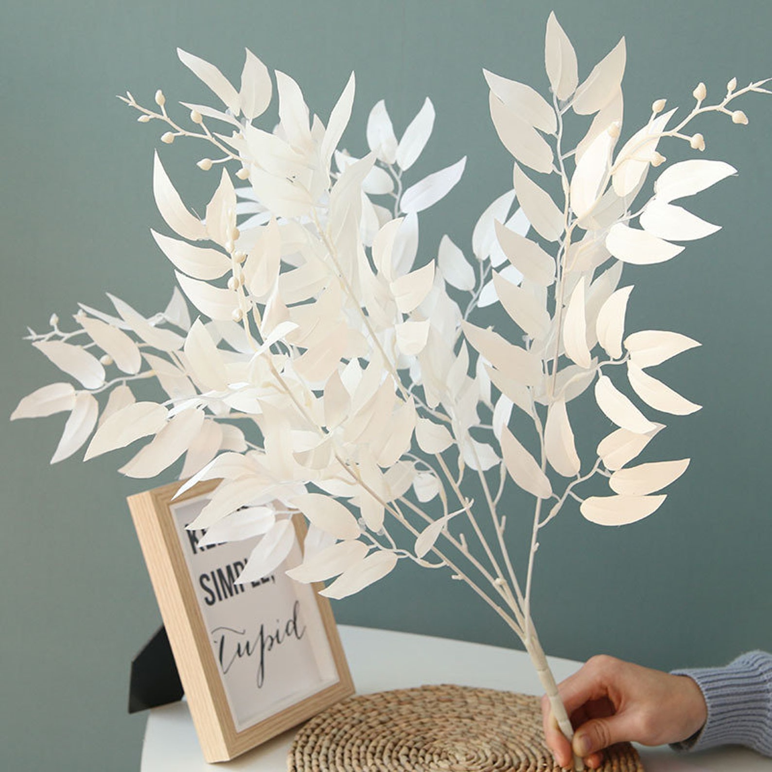 Artificial Willow Branches Fake Leaves Bunches for Wedding Etsy