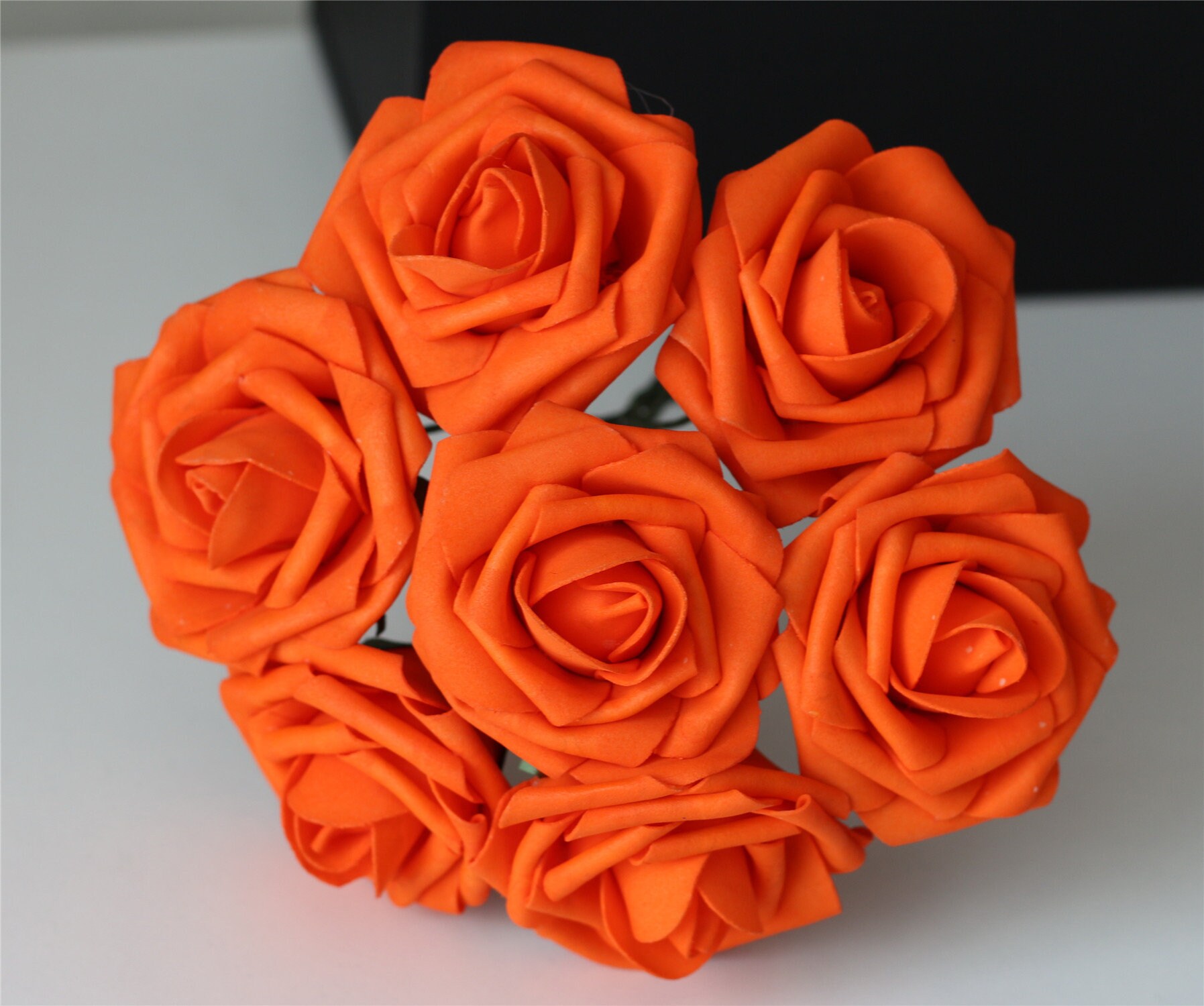 Burnt Orange Flowers Wedding Flowers Wholesale 100 Stems Foam Etsy