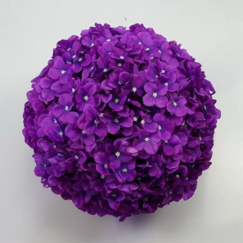 Silk Flower Ball Artificial Hydrangea Flower Ball Pomander 7 Etsy