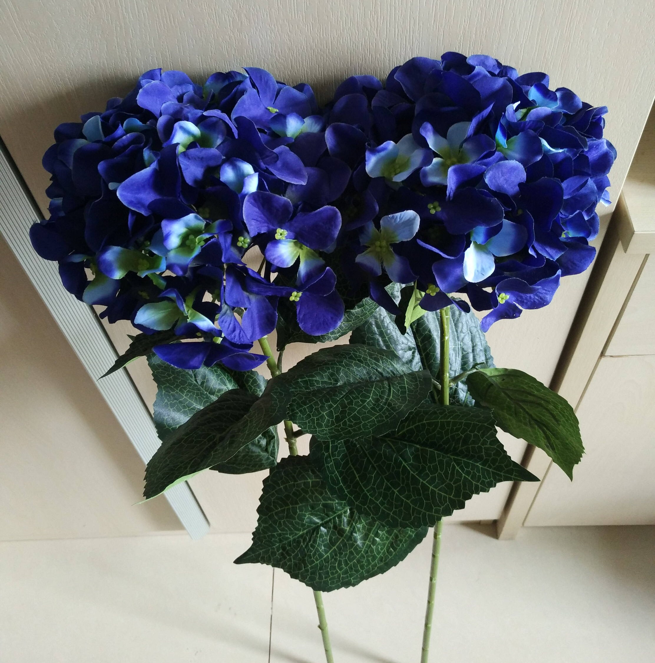 Navy Blue Flowers Silk Hydrangea Navy Blue Wedding Etsy
