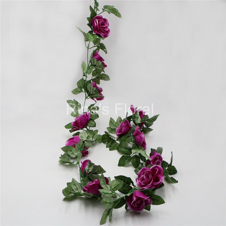 Purple Wedding Garland Table Runner Flowers Wedding Backdrops Etsy