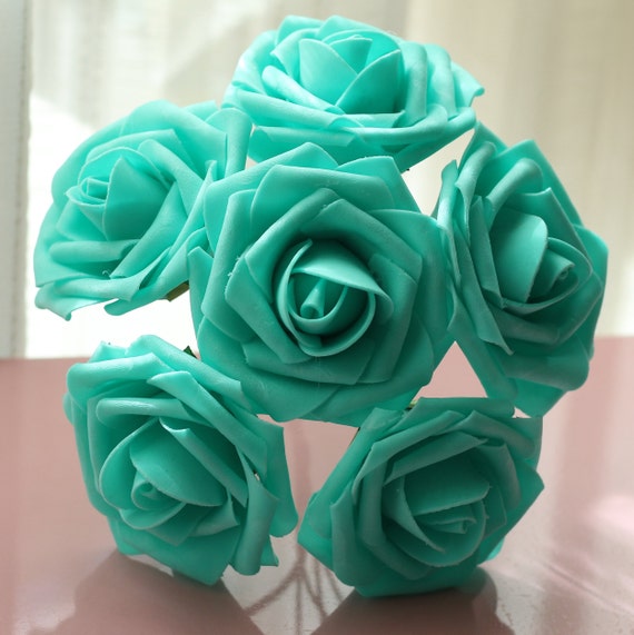 dravenbuild: Fake Blue Flowers Bouquet - Coolmade Vintage Peony