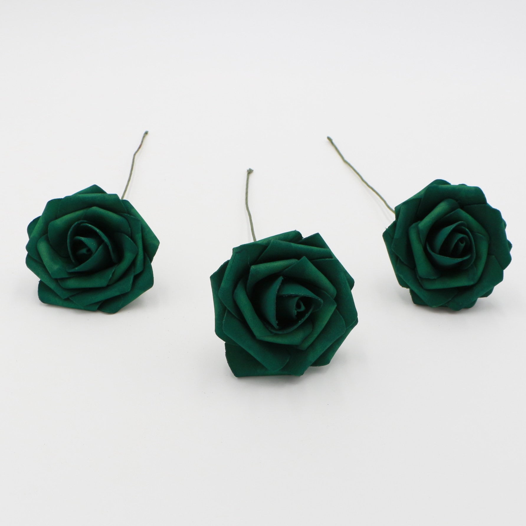 Emerald Flowers Artificial Roses 8cm 100 PCS Hunter Green Etsy