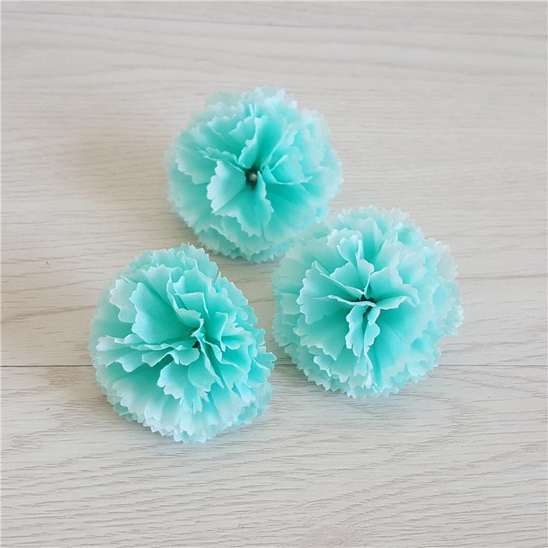Small Silk Carnation Flower Heads Small Carnations 2 Inch Etsy