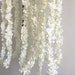 White Wisteria Garland 70 inch Hanging Flowers 5pcs for Outdoor Wedding Ceremony Decor Silk Wisteria Vine Wedding Arch Floral Decor MGT-024 