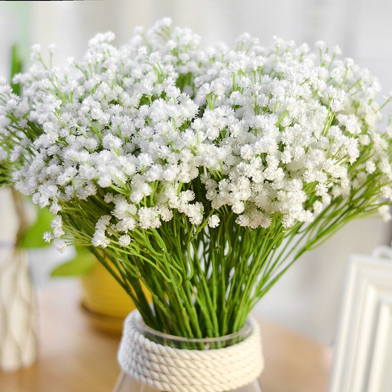 Artificial Babys Breath Fake Flowers Wedding Table Etsy