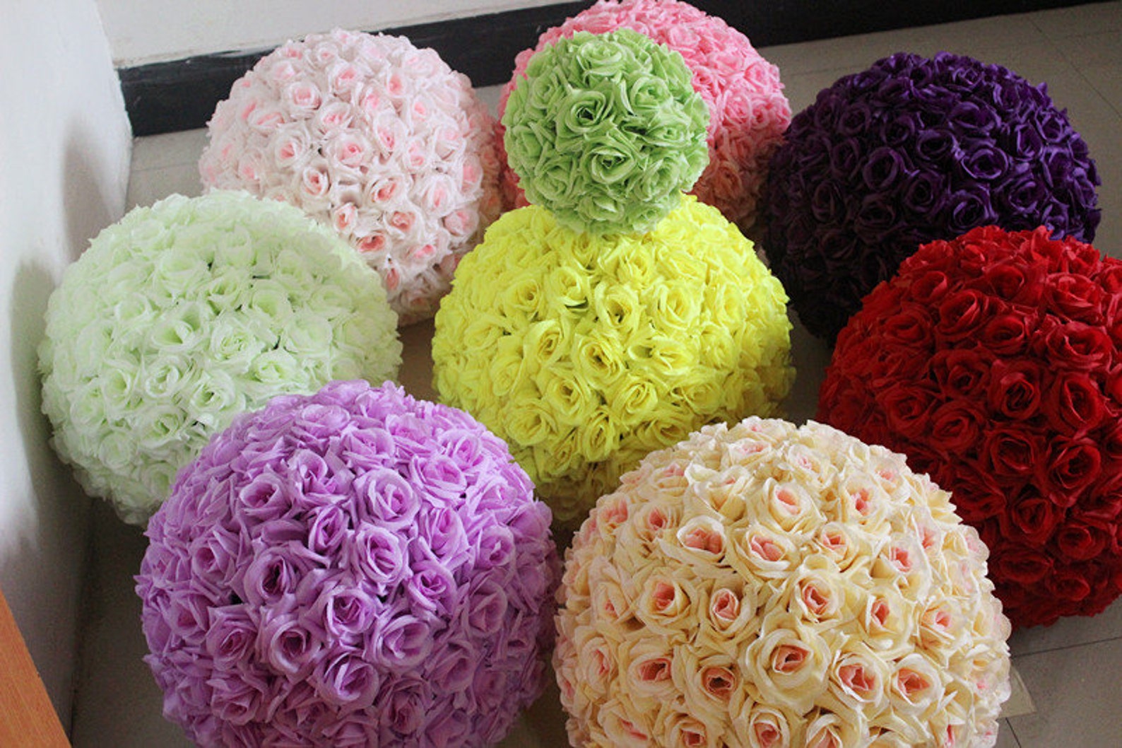 20cm Plastic Ball Artificial Flower Ball Rack Kissing Ball Etsy