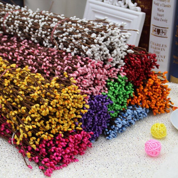 30 pcs Artificial Pip Berry For Flower Head Wreath Garland DIY Supplies Simulation Flower Bead Material Wedding Xmas Door Deco CJ-6275