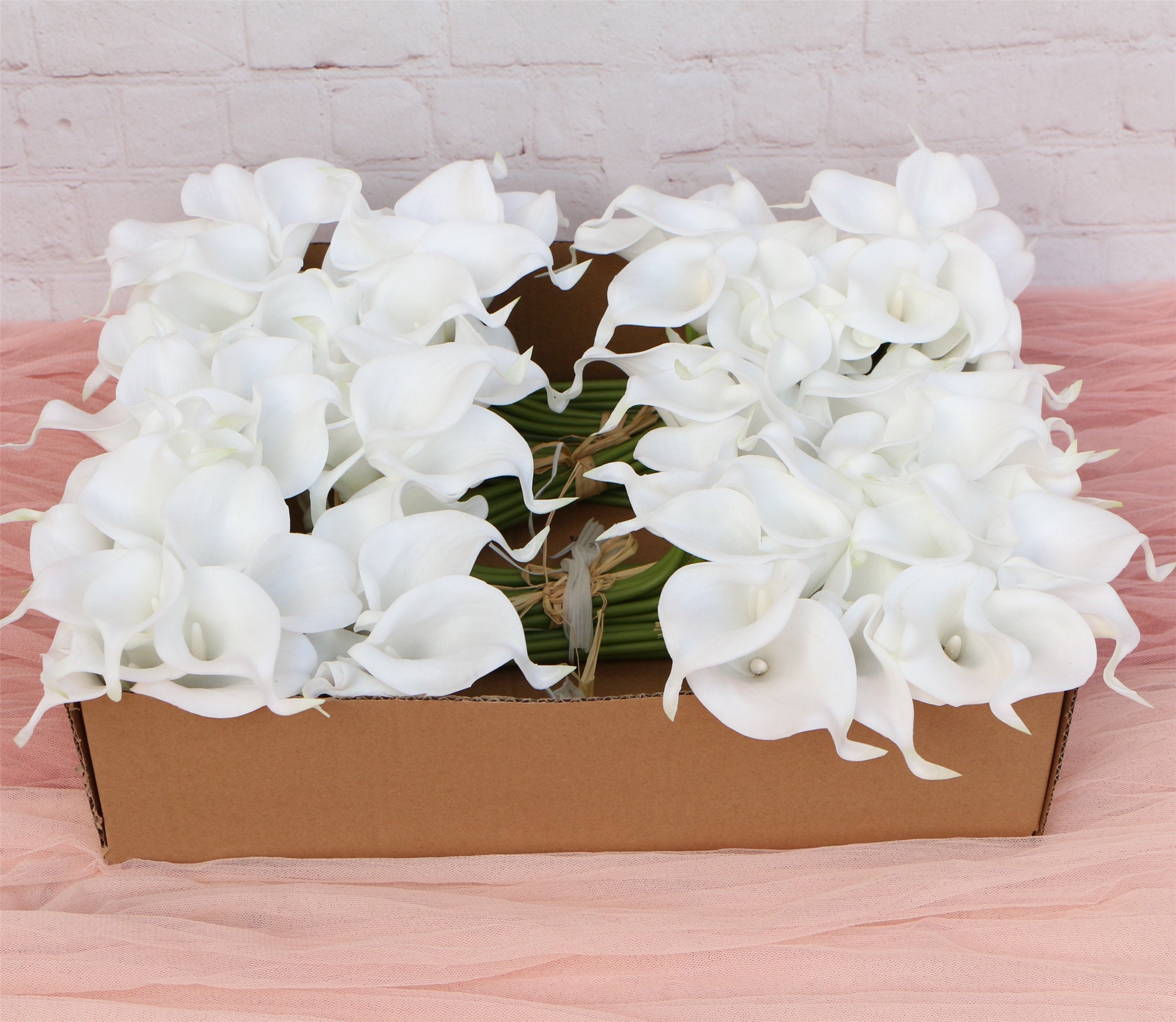 100 White Calla Lilies in Bulk Wholesale Calla Lily Bouquet Etsy