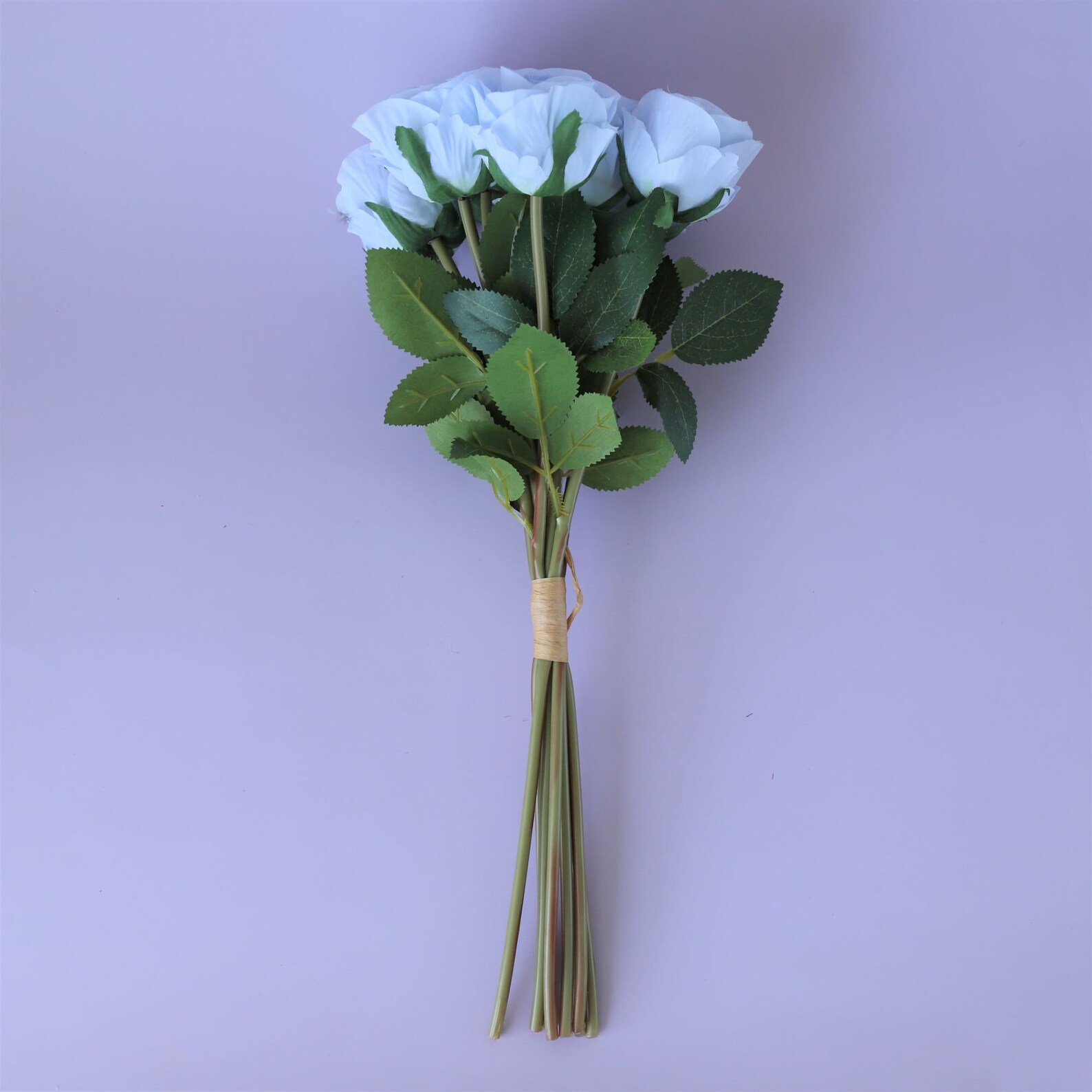 Ice Blue Silk Flower Bouquet Light Blue Rose Bouquet Etsy