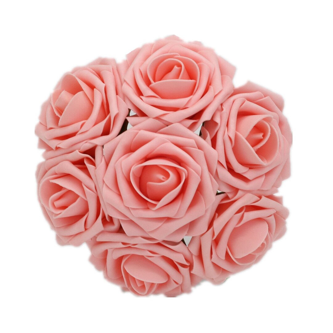 Peach Pink Flowers Artificial Wedding Flowers Bulk Flowers Etsy