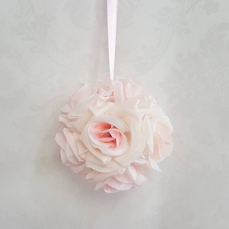6 Kissing Balls For Wedding Centerpieces Silk Rose Etsy