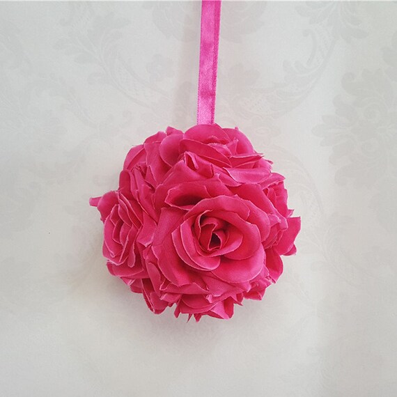 Silk Rose Pomander Flower Kissing Ball Wedding Bouquet Party Home Decor sdfg 