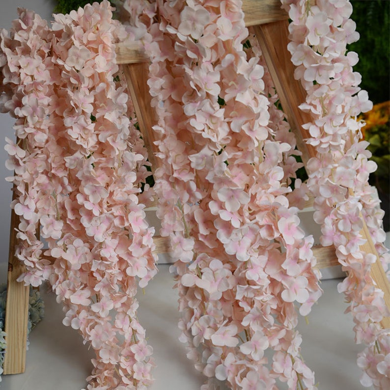 5pcs Artificial Silk Wisteria Home Garden Hanging Flowers Etsy