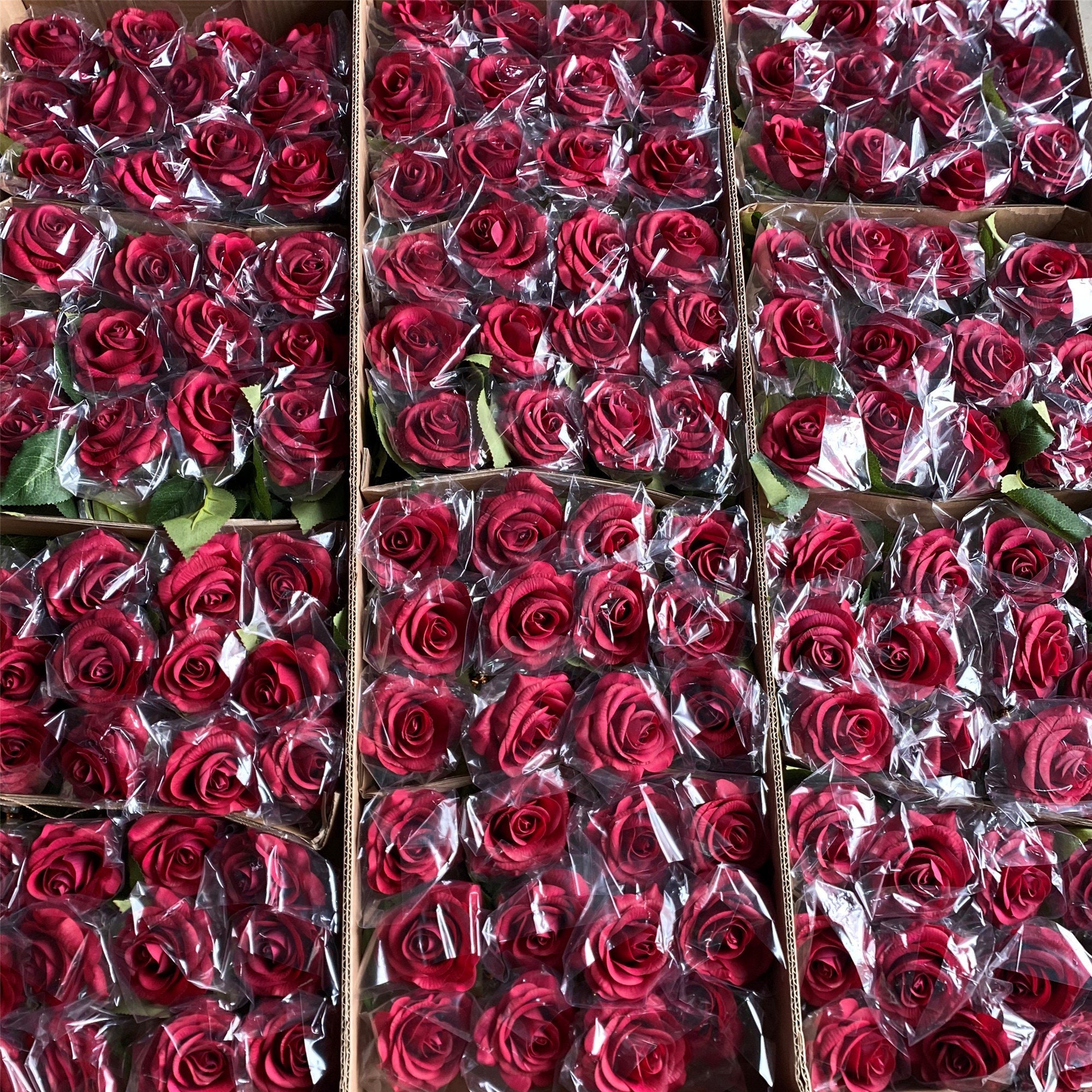5pcs Deep Red Mini Roses, Dried Small Dark Red Roses, Wine Red Dried Roses  for Crafts, Mahogany Tone Rose 