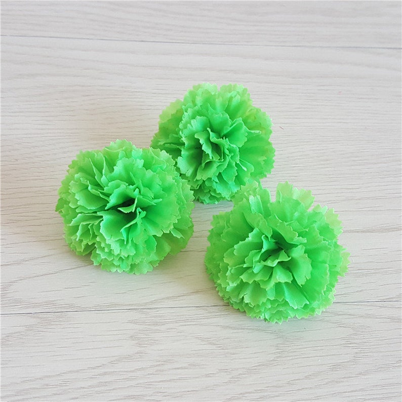 Small Silk Carnation Flower Heads Small Carnations 2 Inch Etsy
