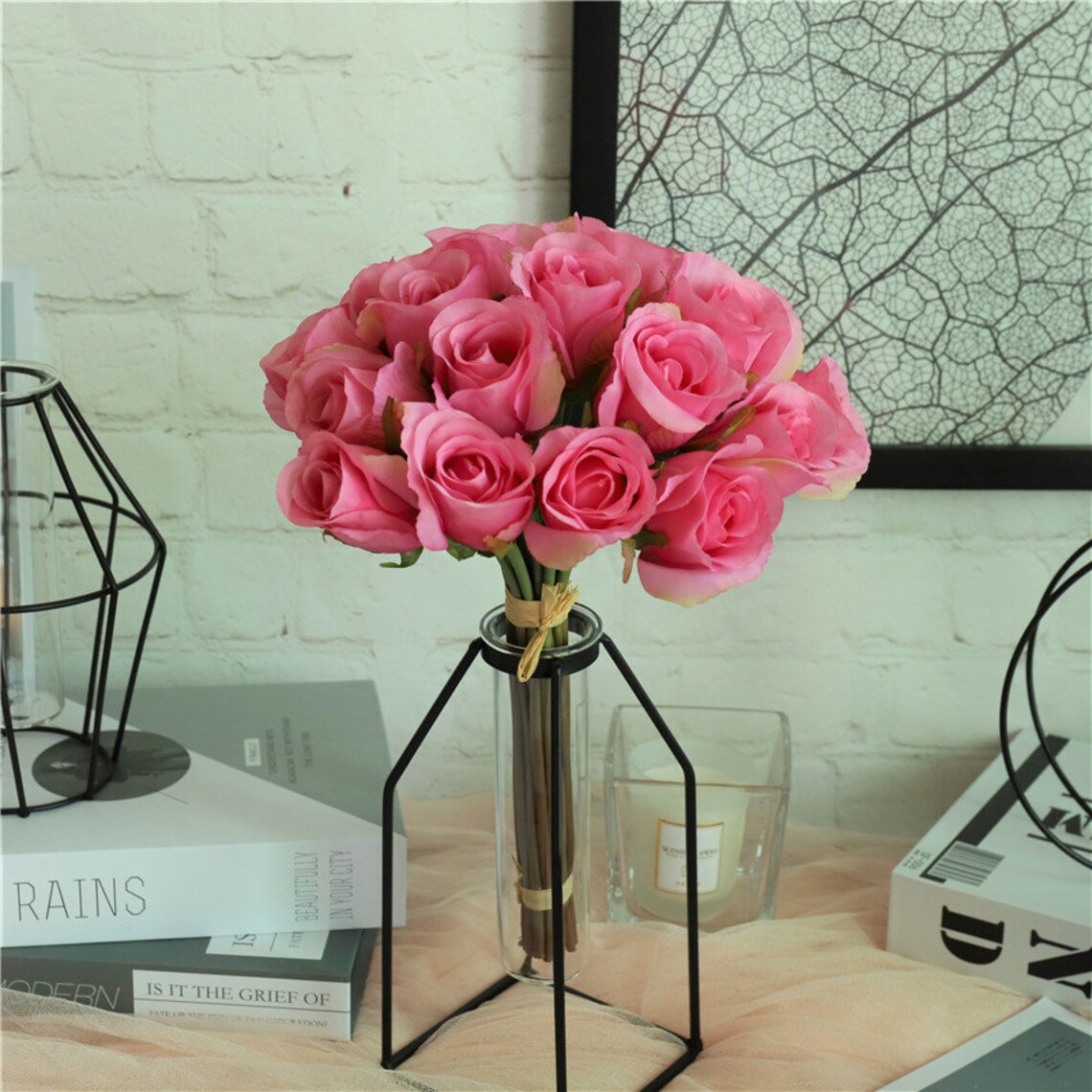 Silk Rose Bouquet Artificial Silk Flower Bunches for Flower Etsy